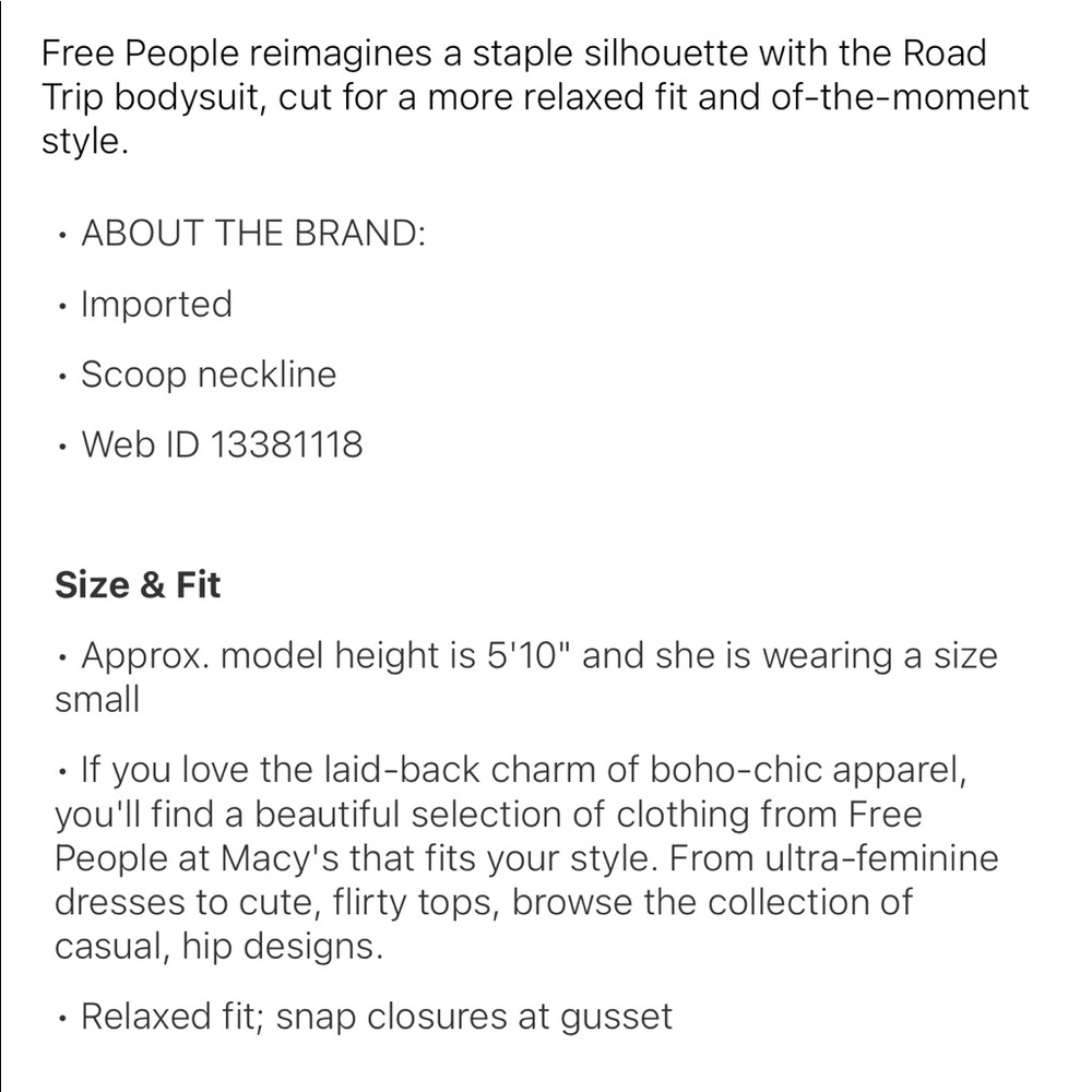 🎉HOST PICK! NWT Free People Road Trip Bodysuit - Picture 10 of 10
